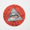 The Eye Red/Orange Circular Sticker